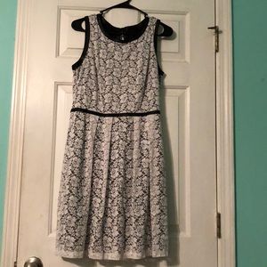 Black and white lace dress